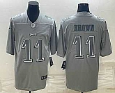 Men's Philadelphia Eagles #11 AJ Brown Gray Atmosphere Fashion Stitched Jersey,baseball caps,new era cap wholesale,wholesale hats